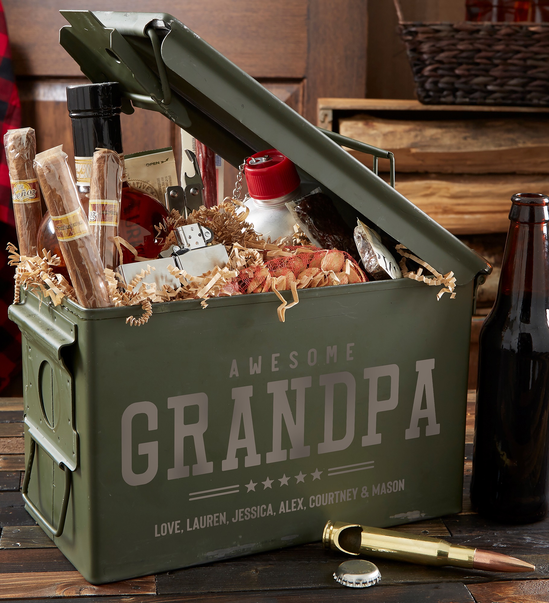 Five Star Grandpa Personalized Ammo Box